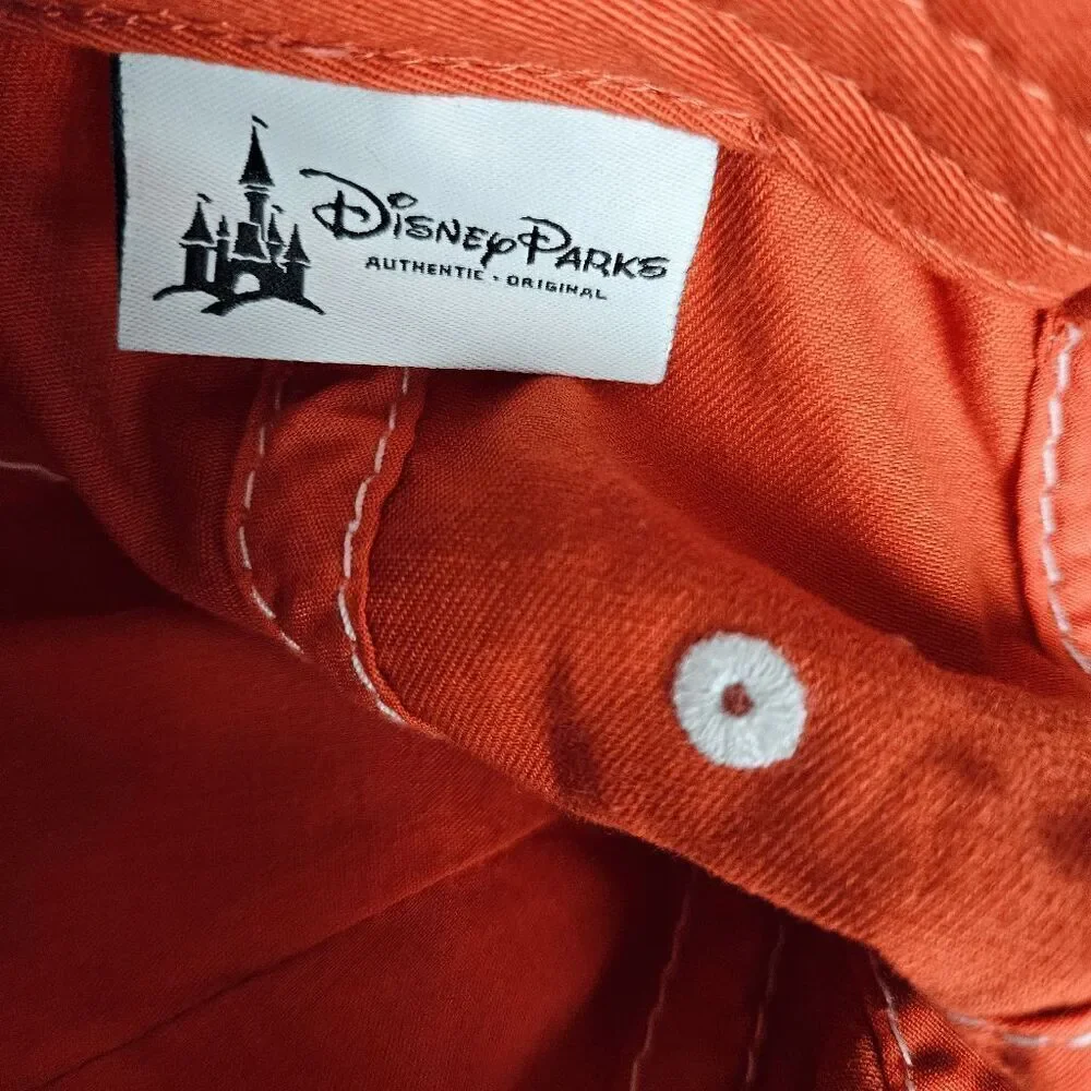 Disney Parks Mickey Mouse Vintage Distressed Embroidered Hat Unisex Orange/Blue